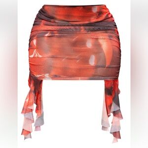 Mesh mini skirt